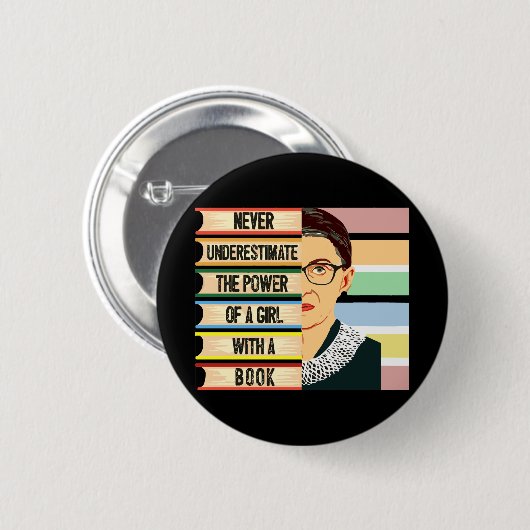 Ruth Bader Ginsburg Zitat Button (Vorne & Hinten)