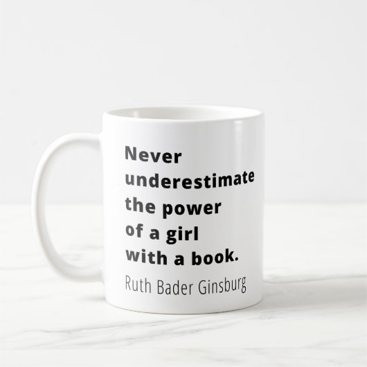 Ruth Bader Ginsburg Zitat Kaffeetasse (Links)