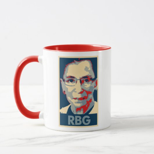 Ruth- Bader Ginsburgplakat-politische Parodie Tasse (Links)