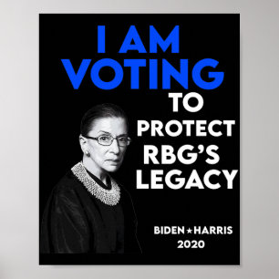 Ruth Bader Ginsburgs Vermächtnis Wähle Biden 2020 Poster