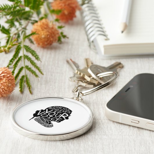 Ruth Bader spricht Ihre Meinung, selbst wenn Ihre  Schlüsselanhänger (Seite)