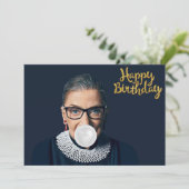 Ruth Ginsburg Blasebalgum Glückwunsch zum Geburtst Einladung (Stehend Vorderseite)