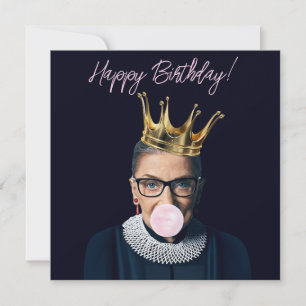 Ruth Ginsburg Krone rosa Kaugummi Alles Gute zum G Karte