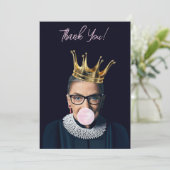 Ruth Ginsburg Kronenrosa Dankeskarte (Stehend Vorderseite)