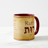 Ruth Hebrew Tasse (VorderseiteRechts)