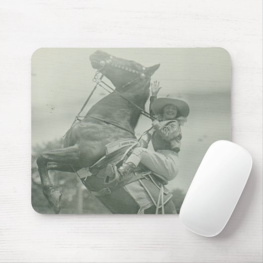 Ruth-Hinterwelle auf Tony, Cheyenne, Wyoming Mousepad (Mit Mouse)