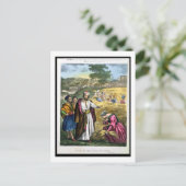 Ruth im Feld Boaz, aus einer Bibel, gedruckt von Postkarte (Stehend Vorderseite)
