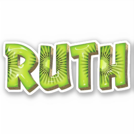Ruth Name Kiwi Design Aufkleber Sticker (Vorderseite)