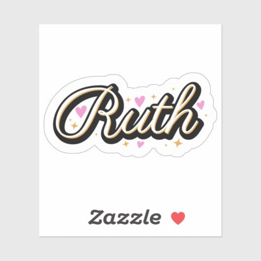 Ruth Name niedliches Design Aufkleber (Blatt)