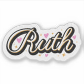 Ruth Name niedliches Design Aufkleber (Vorderseite)