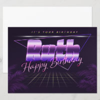 Ruth Name Vorname lila retro Karte Geburtstag