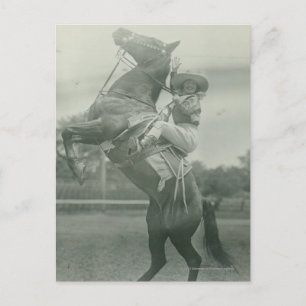 Ruth Roach auf Tony, Cheyenne, Wyoming. Postkarte