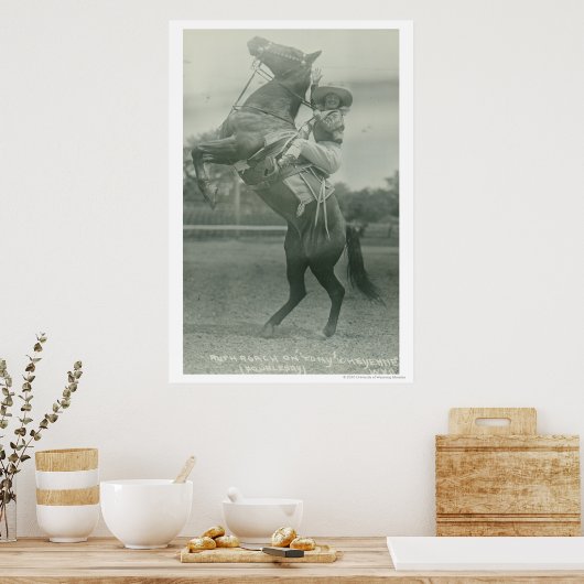 Ruth Roach über Tony, Cheyenne, Wyoming. Poster (Küche)