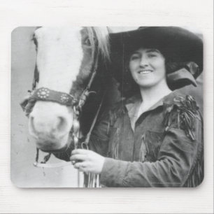 Ruth Roach und ihr Pferd. Mousepad