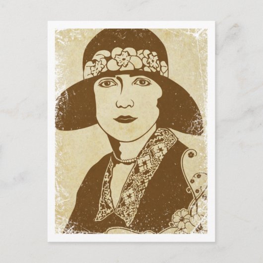 "Ruth" ~ Roaring Twenties Postkarte (Vorderseite)