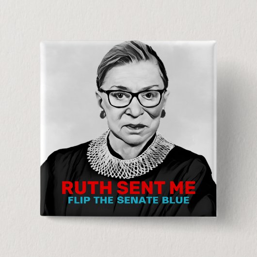 Ruth Sent Me Drehte Senat Blue 2020-Wahl Button (Vorderseite)
