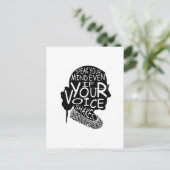 Ruth spricht Ihre Meinung, selbst wenn Ihre Stimme Postkarte (Stehend Vorderseite)