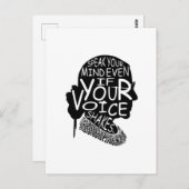 Ruth spricht Ihre Meinung, selbst wenn Ihre Stimme Postkarte (Vorne/Hinten)