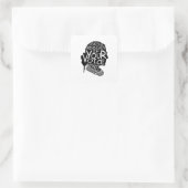 Ruth spricht Ihren Geist, selbst wenn Ihre Stimme  Quadratischer Aufkleber (Tasche)