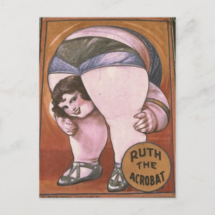 Ruth The Acrobat Circus Vintage Plakat Postkarte