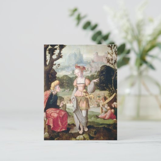 Ruth und Naomi im Feld Boaz, c.1530-40 Postkarte (Stehend Vorderseite)