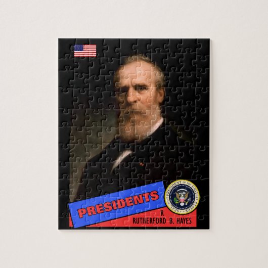 Rutherford B. Hayes Baseball Card Puzzle (Vertikal)