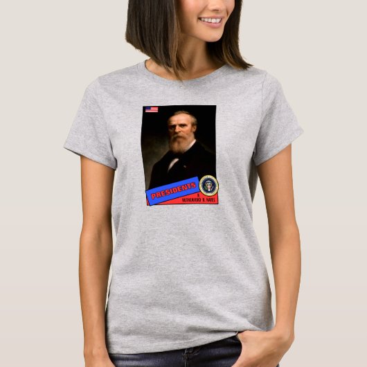 Rutherford B. Hayes Baseball Card T-Shirt (Vorderseite)