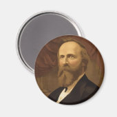 Rutherford B Hayes Magnet (Vorderseite/Rückseite)