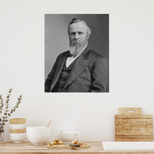 Rutherford B. Hayes Portrait von Mathew Brady Poster (Küche)