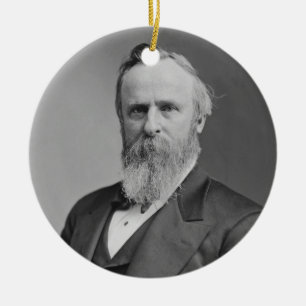 Rutherford- B. Hayesporträt durch Mathew Brady Keramikornament