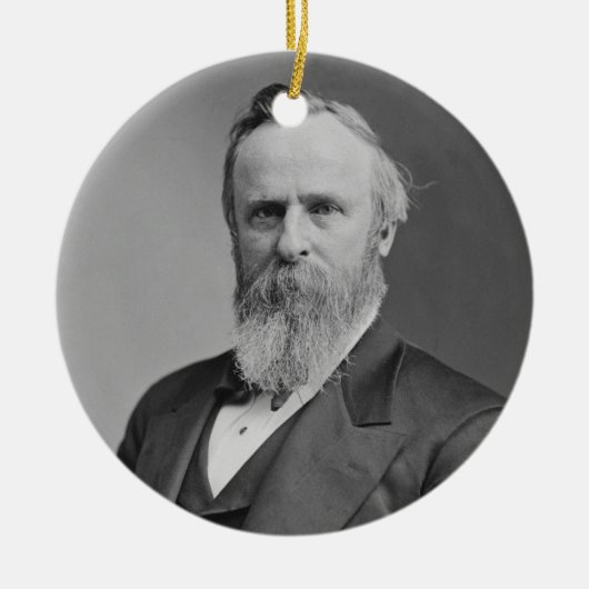 Rutherford- B. Hayesporträt durch Mathew Brady Keramikornament (Vorne)
