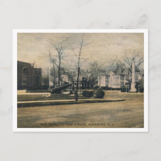 Rutherford NJ, Street Corner, Cannon, View 1910s Postkarte (Vorderseite)