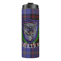 Rutherford Schottischer Clan-Tartan und Wappen