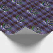 Rutherford Scottish Clan Tartan & Crest Geschenkpapier (Ecke)
