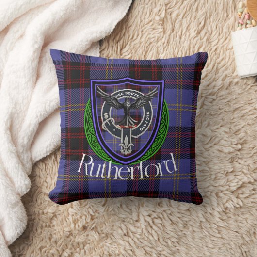 Rutherford Scottish Clan Tartan & Crest Kissen (Decke)