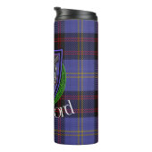Rutherford Scottish Clan Tartan & Crest Thermosbecher (Nach rechts gedreht)