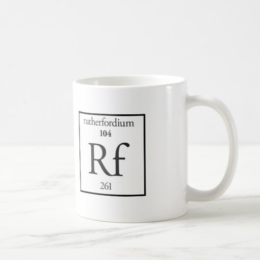 Rutherfordium Kaffeetasse (Rechts)