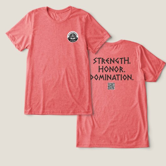 Ruthless Aggression Fitness Gym T-Shirt Nr. 1 Tri-Blend Shirt (Design Vorderseite & Rückseite)