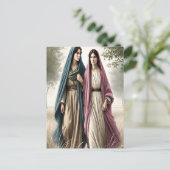 Ruth's Walking zusammen mit Mut und Liebe Postkarte (Stehend Vorderseite)