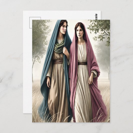 Ruth's Walking zusammen mit Mut und Liebe Postkarte (Vorne/Hinten)