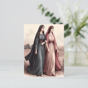 Ruths zeitlose Hingabe in einer bescheidenen Reise Postkarte