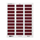 Ruthven Tartan Rot Blau kariert (Vorne)