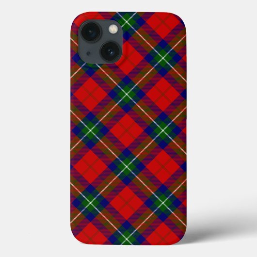 Ruthven Tartan Rot Blau kariert Case-Mate iPhone Hülle (Rückseite)