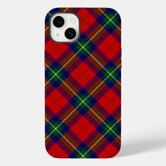 Ruthven Tartan Rot Blau kariert Case-Mate iPhone Hülle (Rückseite)