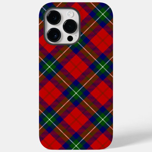 Ruthven Tartan Rot Blau kariert Case-Mate iPhone Hülle (Rückseite)