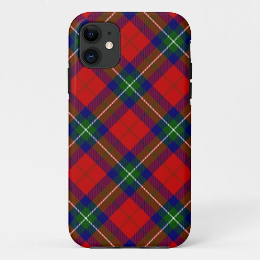 Ruthven Tartan Rot Blau kariert Case-Mate iPhone Hülle (Rückseite)