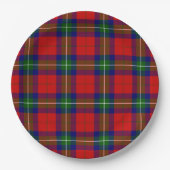 Ruthven Tartan Rot Blau kariert Pappteller (Vorderseite)
