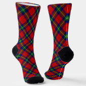 Ruthven Tartan Rot Blau kariert Socken (Gewinkelt)
