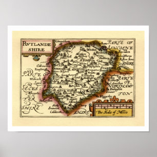 Rutland (Rutlandshire) Landkreis England Historic  Poster