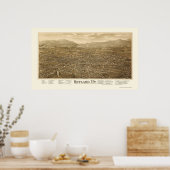 Rutland, VT Panorama Karte - 1885 Poster (Küche)